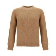 Melange Ribbed Sweater med Yak og Alpaca