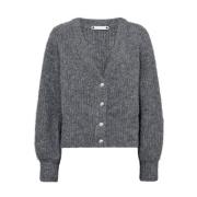 ieCC Button Rib Knit Cardigan