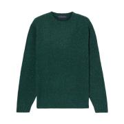 Meleret uld rund hals sweater