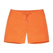 Hexagon Orange Bulldog Badeshorts