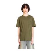 Khaki Green Afslappet T-shirt