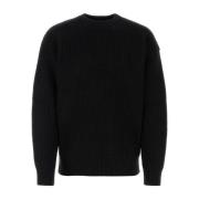 Sort uldblandings sweater