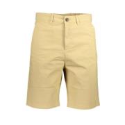 Beige Bomuld Bermuda Shorts