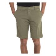 Stretch Cotton Bermuda Shorts med amerikansk lomme