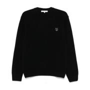 Ræv Motiv Sort Sweater