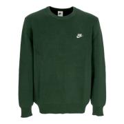 Bomuld Crewneck Sweater i Fir/Hvid