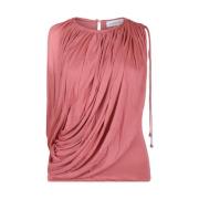 Draped Top i Litchi Stil