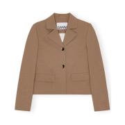 Melange Fitted Blazer i Tiger's Eye