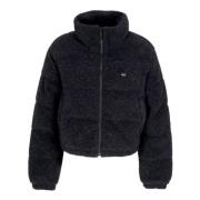 Sort Sherpa Teddy Puffer Jakke