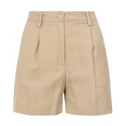 Gabardine Shorts med elastisk talje