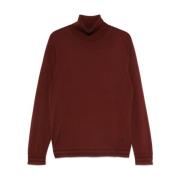 Rød højhalset sweater AW24