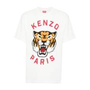 Hvid Tiger Print T-shirt