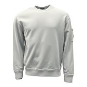 Blå Diagonal Sweatshirt med Rundhals