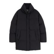 Horizontal Quilted Parka Coat