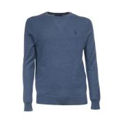 Crew Neck Wool Polo Shirt