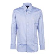 Elegant True Blue/White Dress Shirt