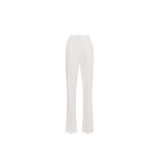 Ivory Bukser med Stretch Crepe