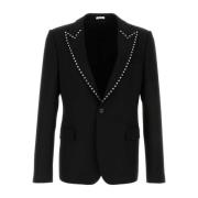 Klassisk Sort Uld Blazer