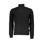 Miljvenlig Sort Polyamid Turtleneck Sweater