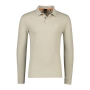 Beige Polo T-shirt med korte ærmer