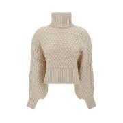 Uld Turtleneck Sweater Ribbet Design