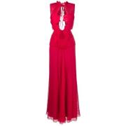 Hot Pink Cut-Out Maxi Kjole