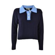 Uld Cashmere Crop Sweater Polo