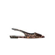 Leopard Print Slingback Flats