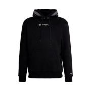 Sort Jacquard Tape Fleece Hoodie