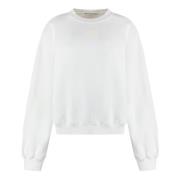 Ribbet Bomuld Crew-Neck Sweatshirt