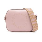 Mauve Crossbody Taske med Stofrem