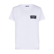 Hvid Logo Patch Crew Neck T-shirt