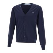 Herre Cardigan Sweater, Navy Blue