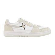 Beige sneakers med broderet logo