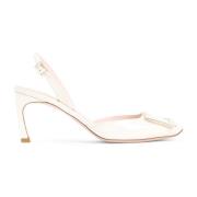 Elegant Nude Læder Pumps