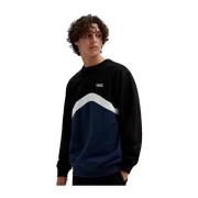 Sidestripe Block Crew Sweatshirt Dress Blues-Black