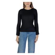 Sort Strik Rund Hals Sweater