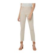 Beige Elastiske Mom Jeans Kollektion