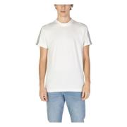 Beige Bomuld T-shirt, Kort Ærme