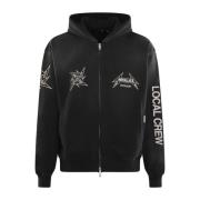 Metallic Zip-through Sweatshirt