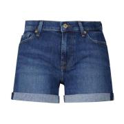 Denim Mid Roll Shorts