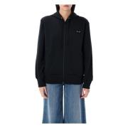 Sort Heart Zip-Up Hoodie Strikvarer