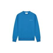 Spiral Face Crewneck Bright Blue