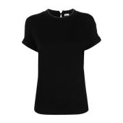 Sort Rund Hals T-Shirt