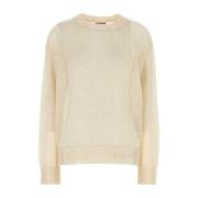 Hæklet Creme Sweater