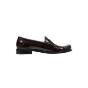 Brun Ballerina Loafers med dyreprint