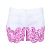 Hvide Plommeblomst Mini Shorts