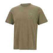 Sage Green bomulds T-shirt med logo