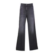 Sorte Brede Ben Velvet Band Jeans