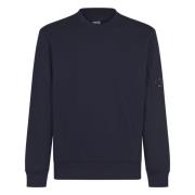 Diagonal Raised Fleece Crew Neck Sweatshirt